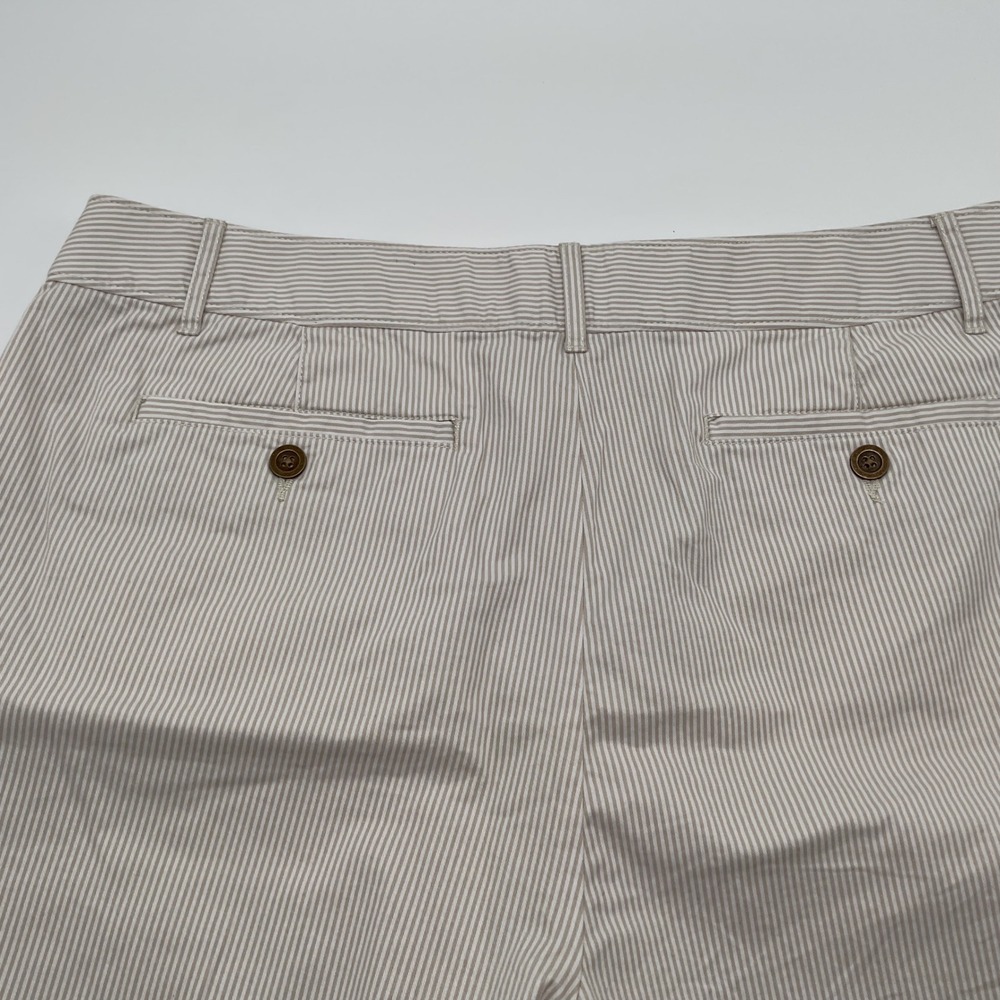 Summer Kim‎ Roger's Striped Shorts Khaki Beige Beach  Comfort Women's Size 18 - Picture 6 of 9